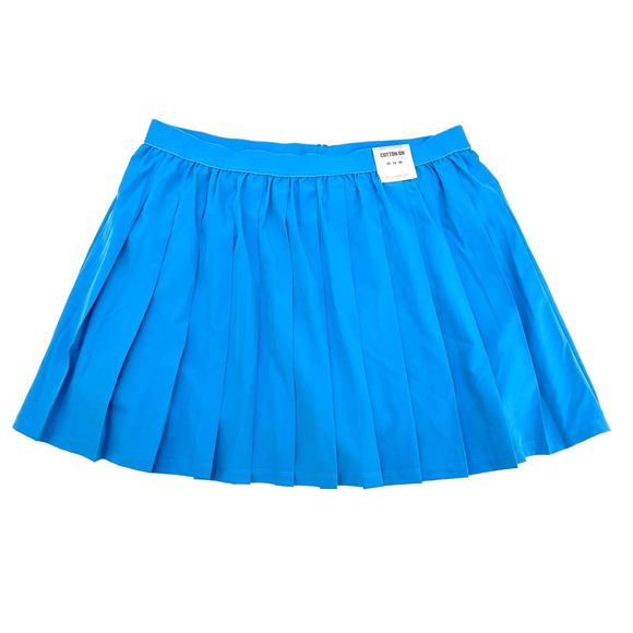 COTTON ON Women's Curve Match Front Pleated Tennis Skirt Blue - Picture 1 of 4